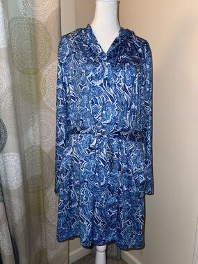 Rip skirt Hawaii happy blues hooded sun dress Sz M/L Floral Print Long-Sleeve